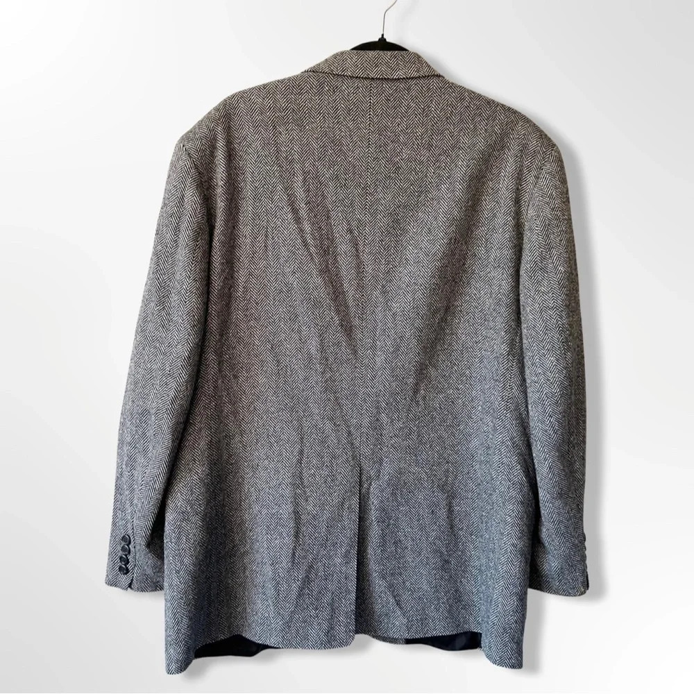 Land’s End Pure Wool Herringbone Tweed Blazer - Picture 2 of 16